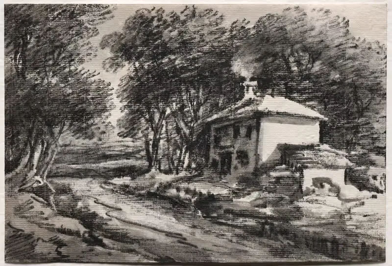 Landscape with Cottage by Dr. Thomas Monro — digital art print download