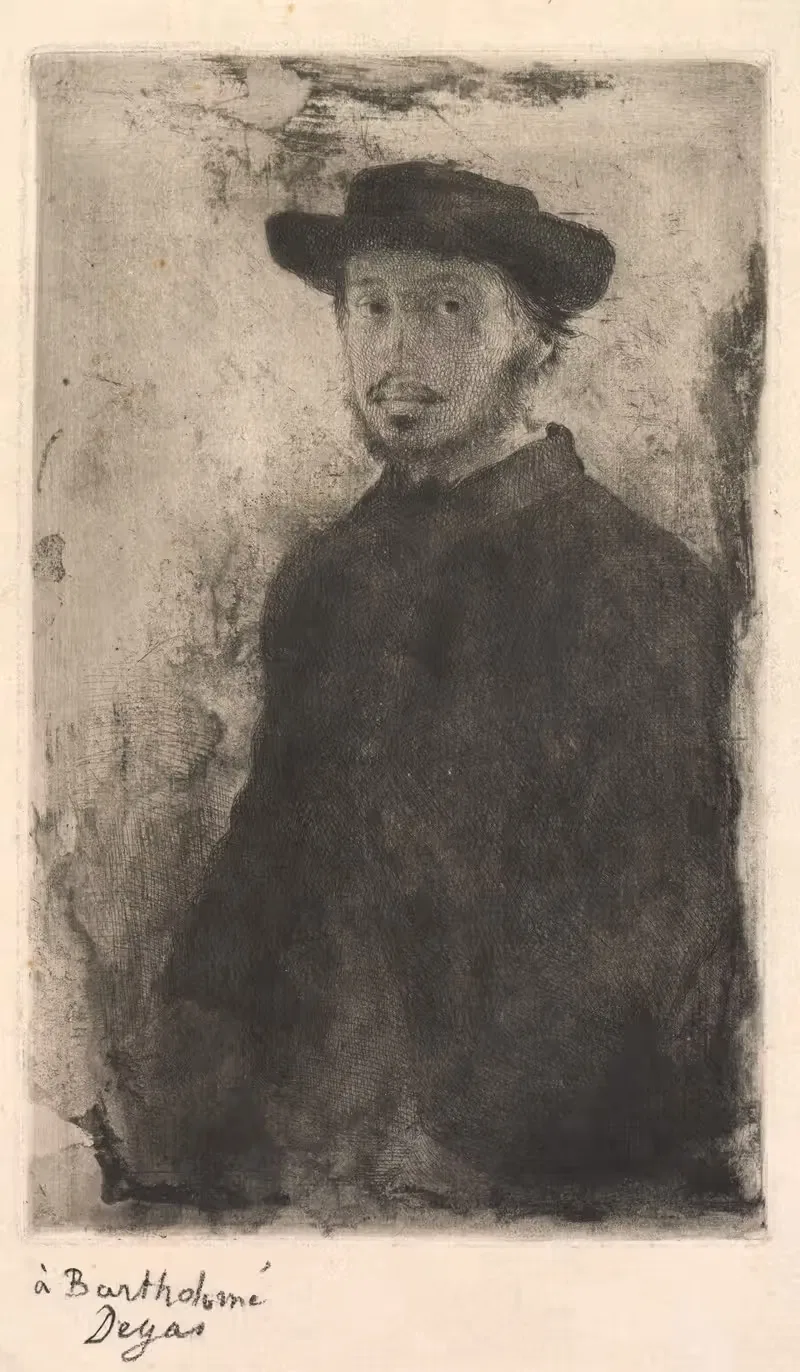 Self-Portrait by Edgar Degas, 1857 — digital art print download