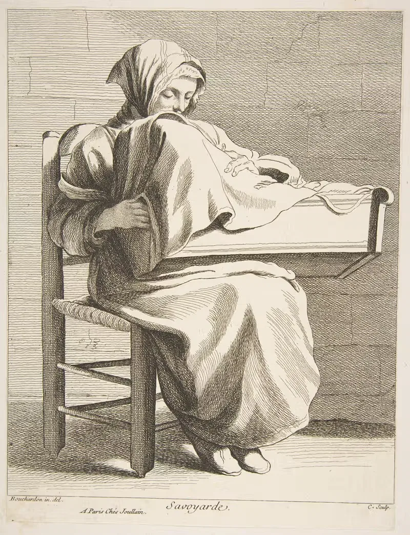 Женщина из Савойи by Эдме Бушардон, 1737-1746 — digital art print download