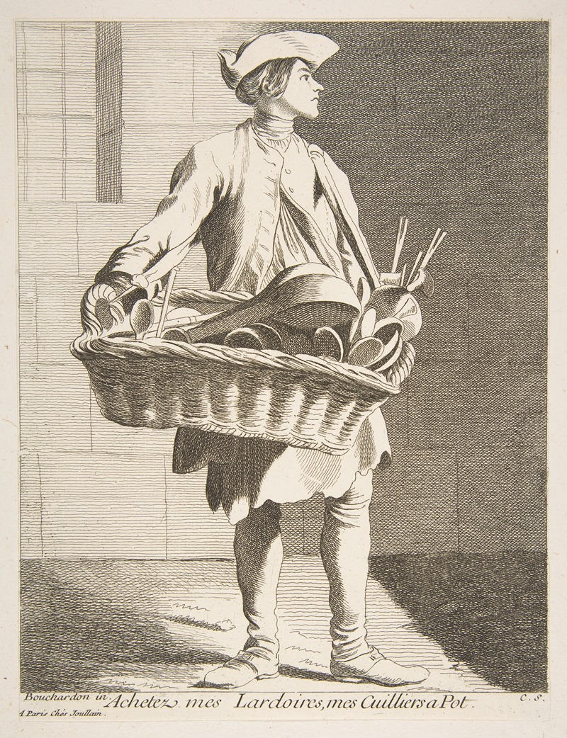 Торговец кухонной утварью by Эдме Бушардон, 1737-1746 — digital art print download