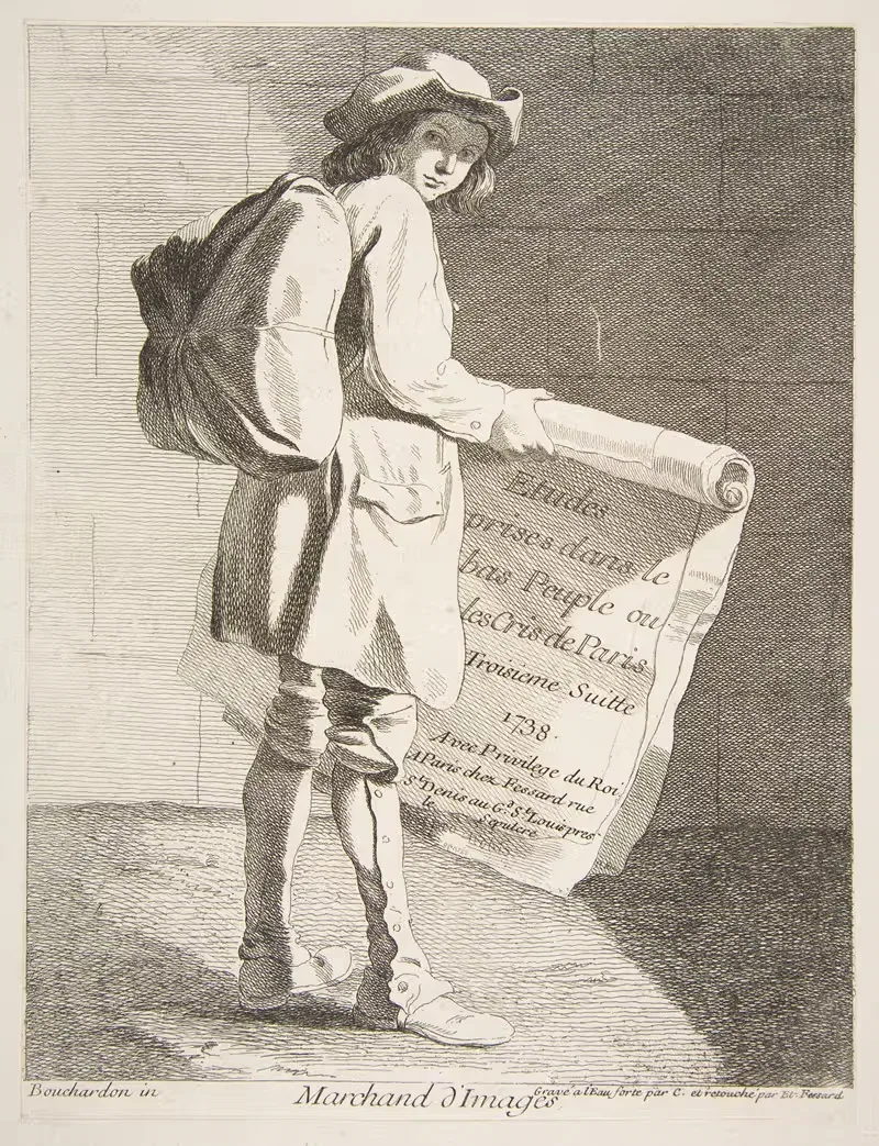 Продавец картин by Эдме Бушардон, 1737-1746 — digital art print download