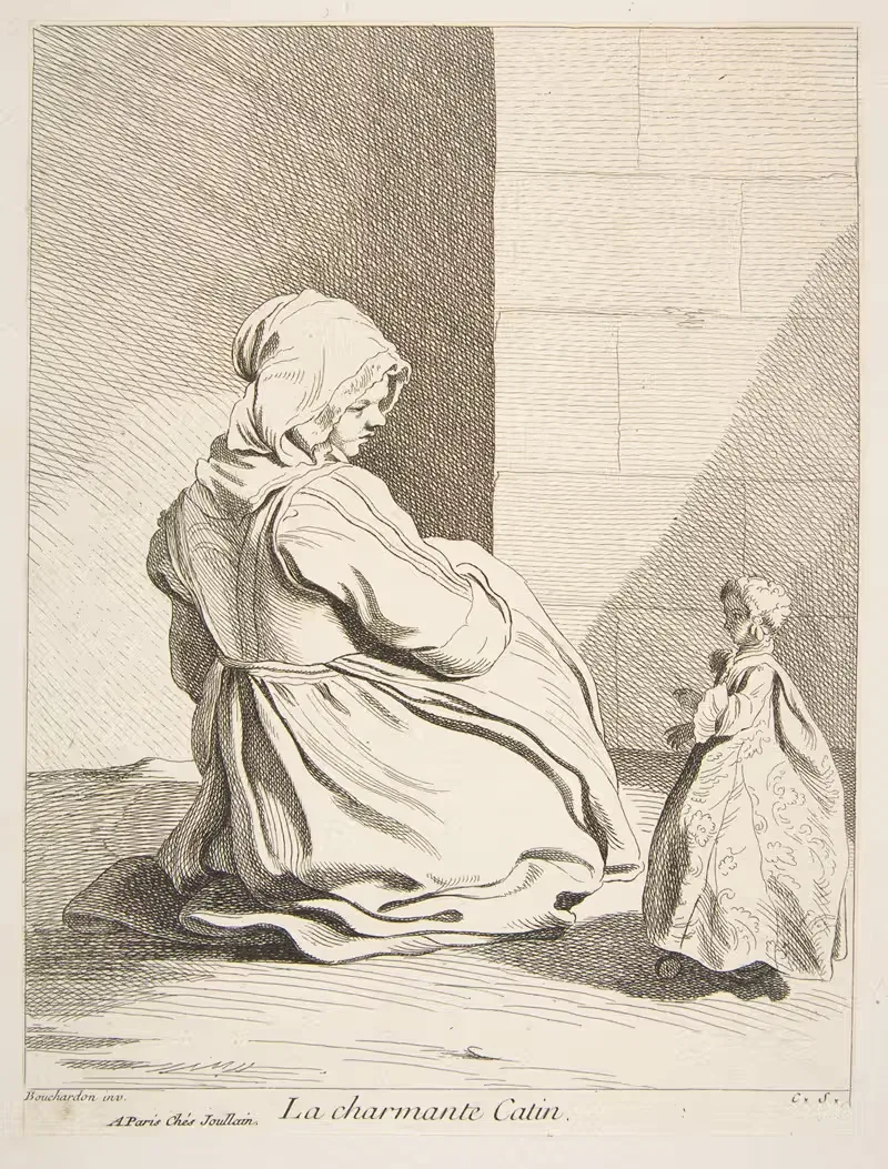 Очаровательная кукла by Эдме Бушардон, 1737-1746 — digital art print download