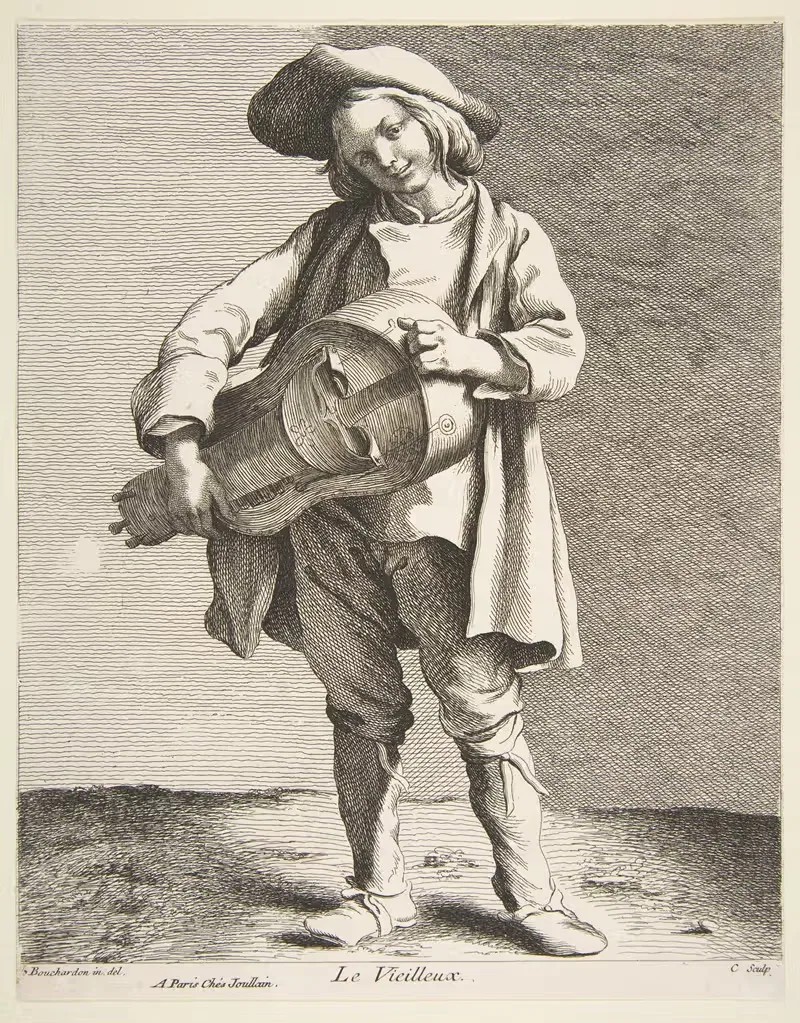 The Hurdy-Gurdy Player by Edmé Bouchardon, 1737-1746 — digital art print download