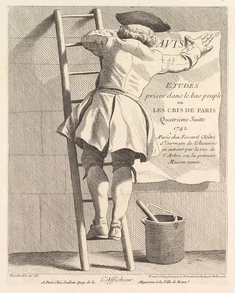 Постер с знаком by Эдме Бушардон, 1737-1746 — digital art print download