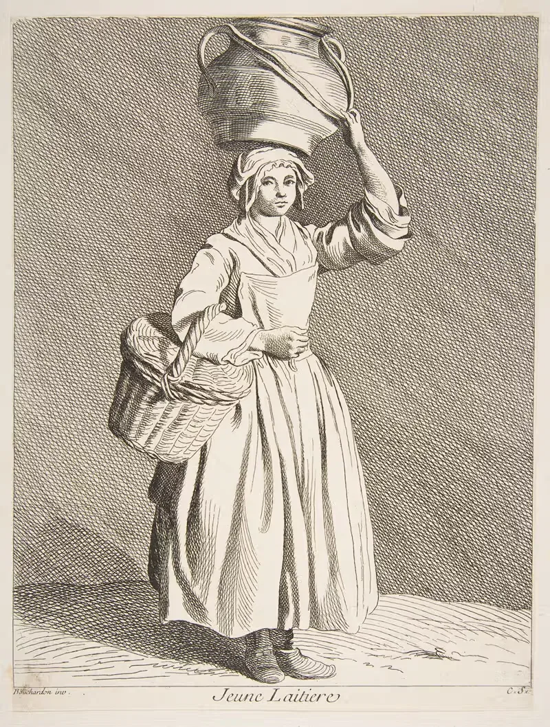 Молодая доярка by Эдме Бушардон, 1737-1746 — digital art print download