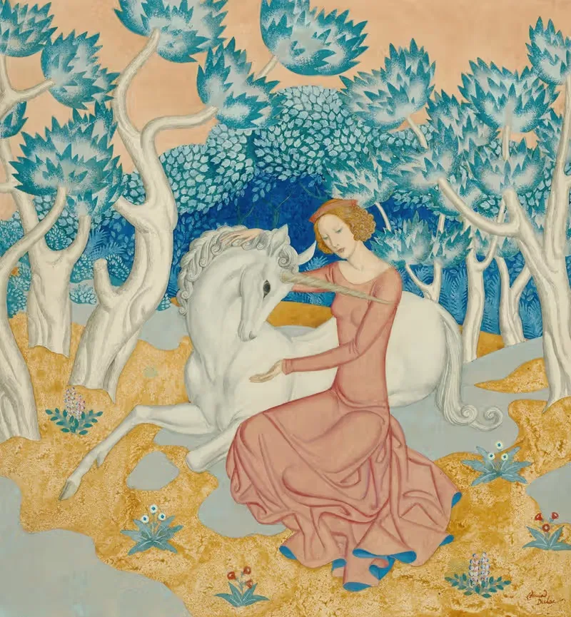 The Maid and the Unicorn — Edmund Dulac