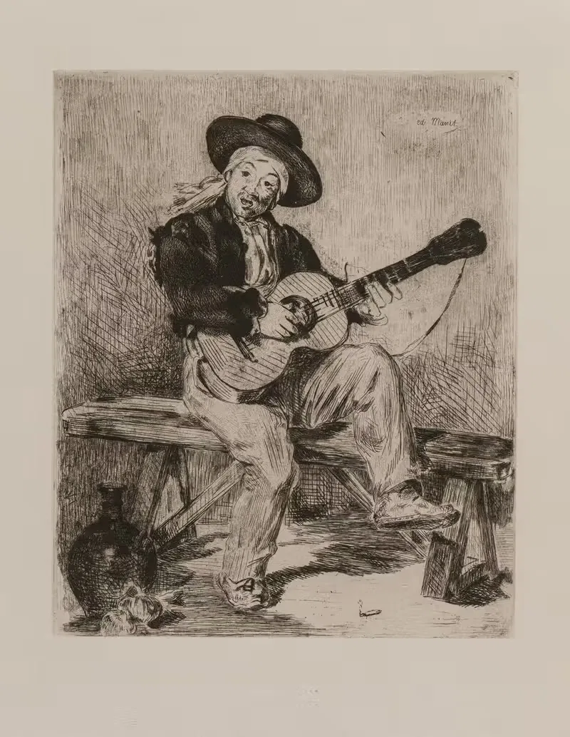 Le Guitarrero by Édouard Manet, 1861 — digital art print download
