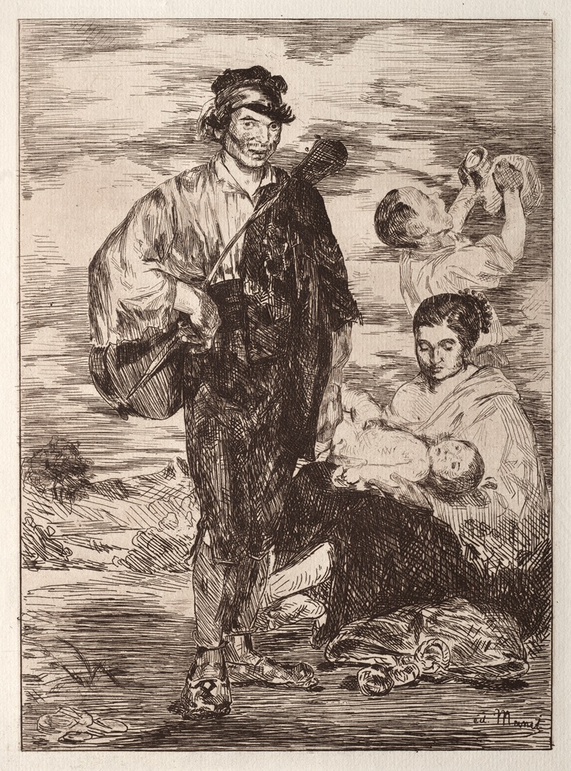 Цыгане by Эдуар Мане, 1862 — digital art print download