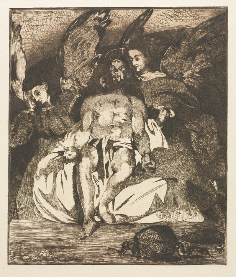 The Dead Christ with Angels by Эдуар Мане — digital art print download
