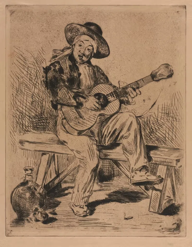 Гитарист by Эдуар Мане, 1861 — digital art print download