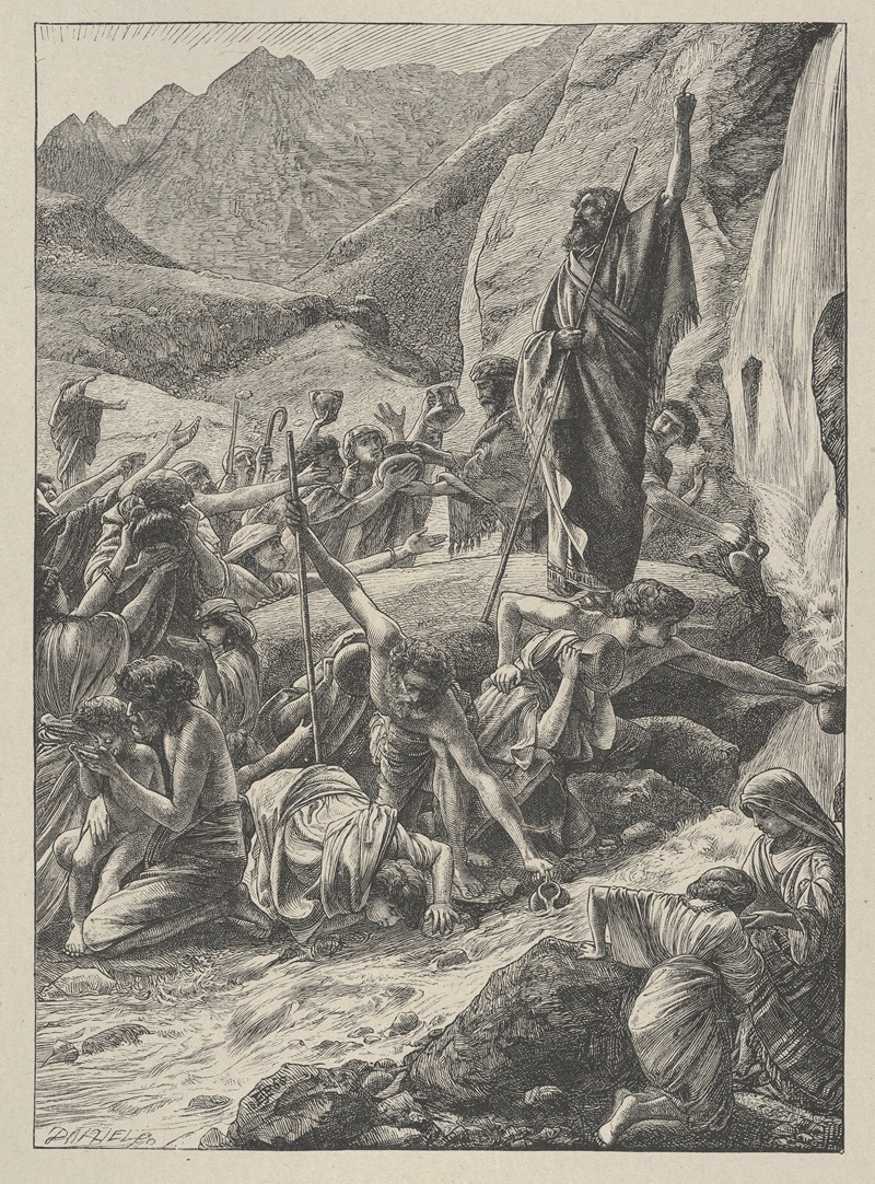 Moses Strikes the Rock by Edward John Poynter — digital art print download