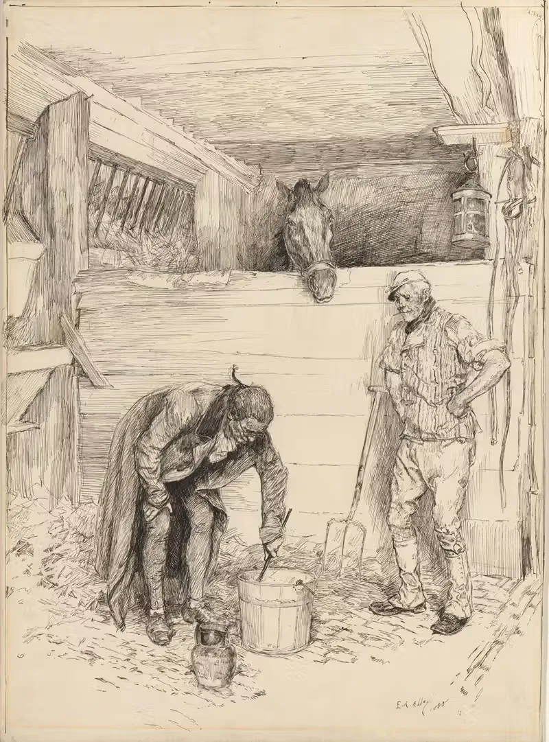 'And none knew why he fed them both with his own hands' — Edwin Austin Abbey