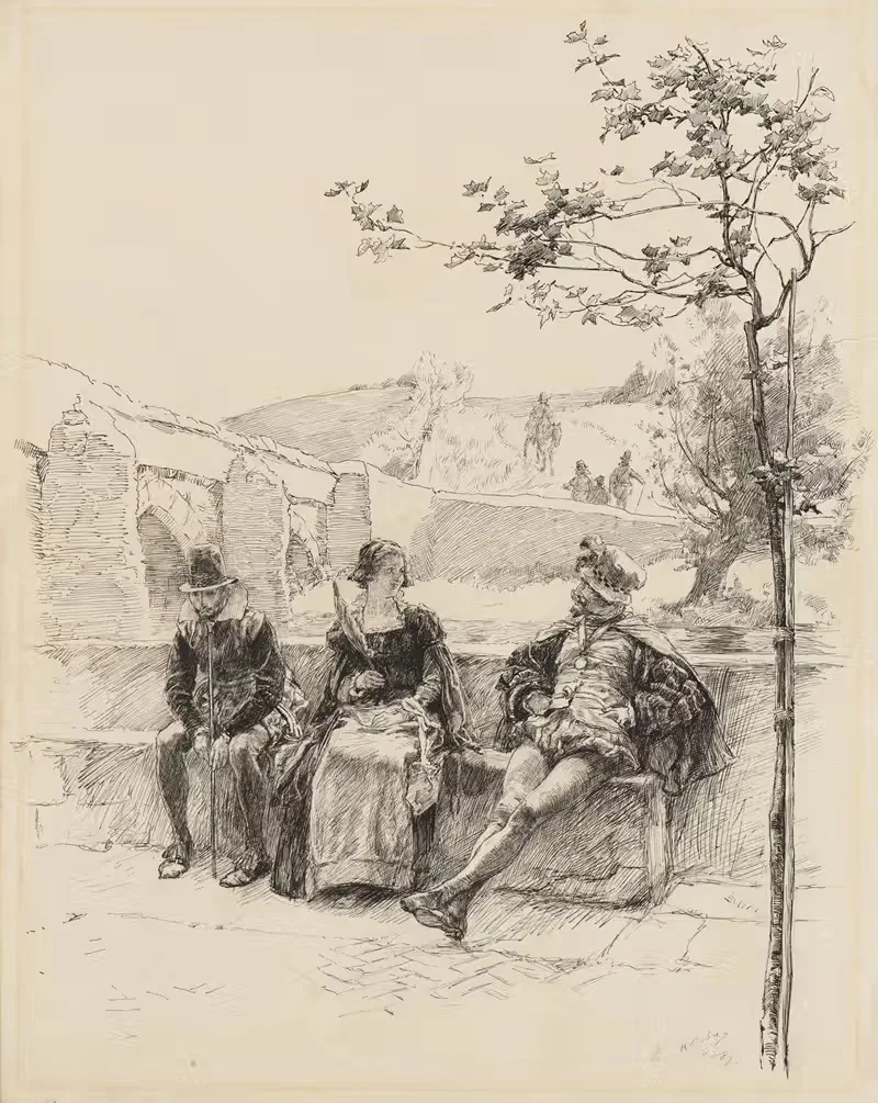Птица улетела к другим by Эдвин Остин Эбби, 1887 — digital art print download