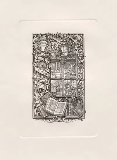 Экслибрис для клуба Гролье by Эдвин Дэвис Френч, 1894 — digital art print download