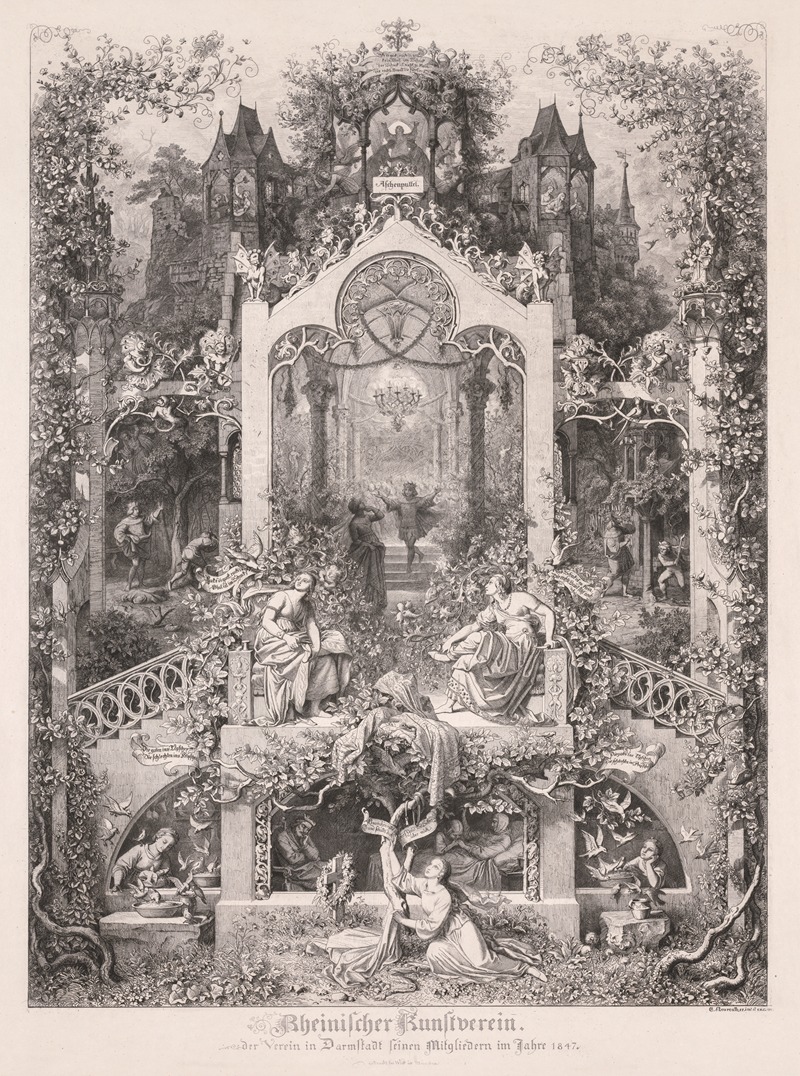 Золушка by Эжен Наполеон Нойретер, 1847 — digital art print download
