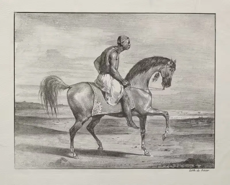 Африканец на лошади by Эжен Делакруа, 1823 — digital art print download