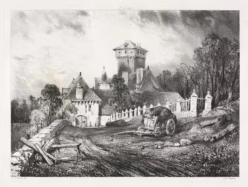Шато де Пестейль в Полминьяке by Эжен Изабе, 1832 — digital art print download