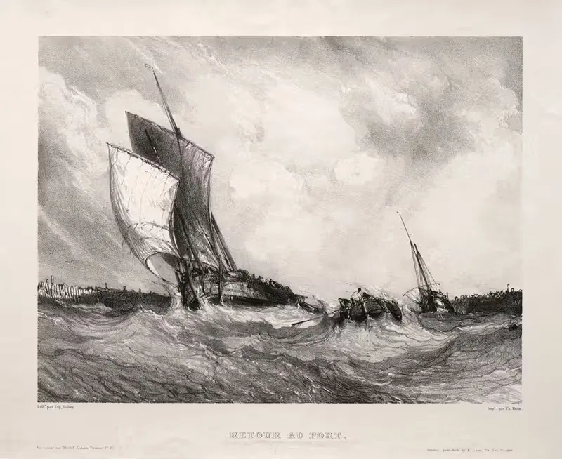 Возвращение в порт by Эжен Изабе, 1833 — digital art print download