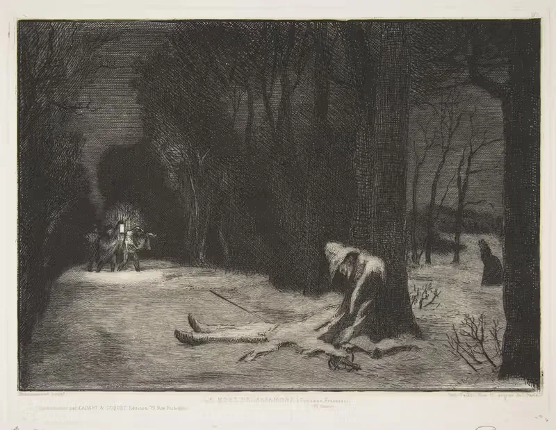 La Mort de Matamore (Capitaine Fracasse) — Félix Bracquemond