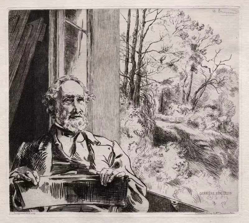 Portrait of Meyer Heine — Félix Bracquemond