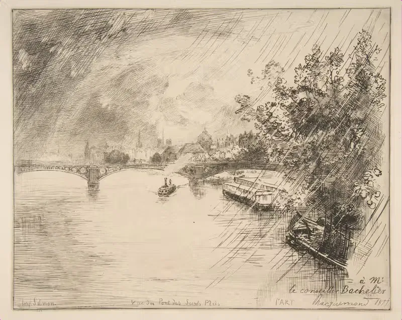 Vue du Pont des Saints-Pères — Félix Bracquemond