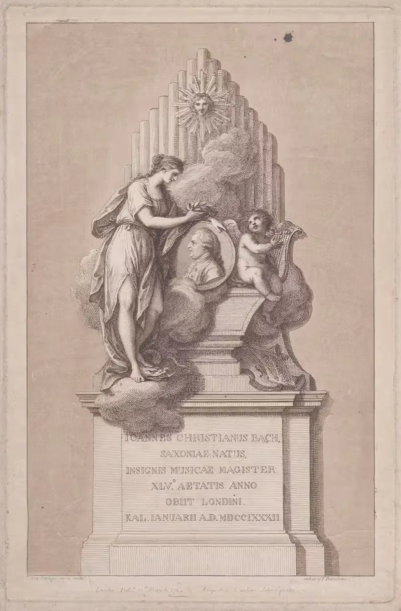 Monument to Johann Christian Bach — Francesco Bartolozzi