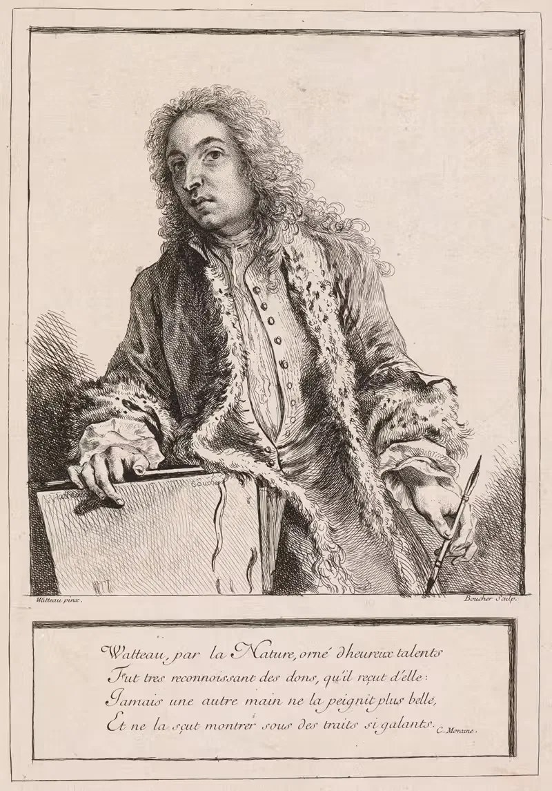 Антуан Ватто by Франсуа Буше, c. 1727 — digital art print download