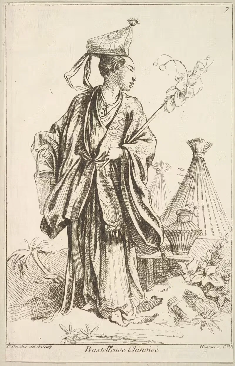 Китайский исполнитель by Франсуа Буше, 1738–1745 — digital art print download