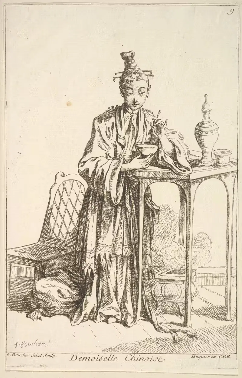 Китайская молодая леди by Франсуа Буше, 1738–1745 — digital art print download