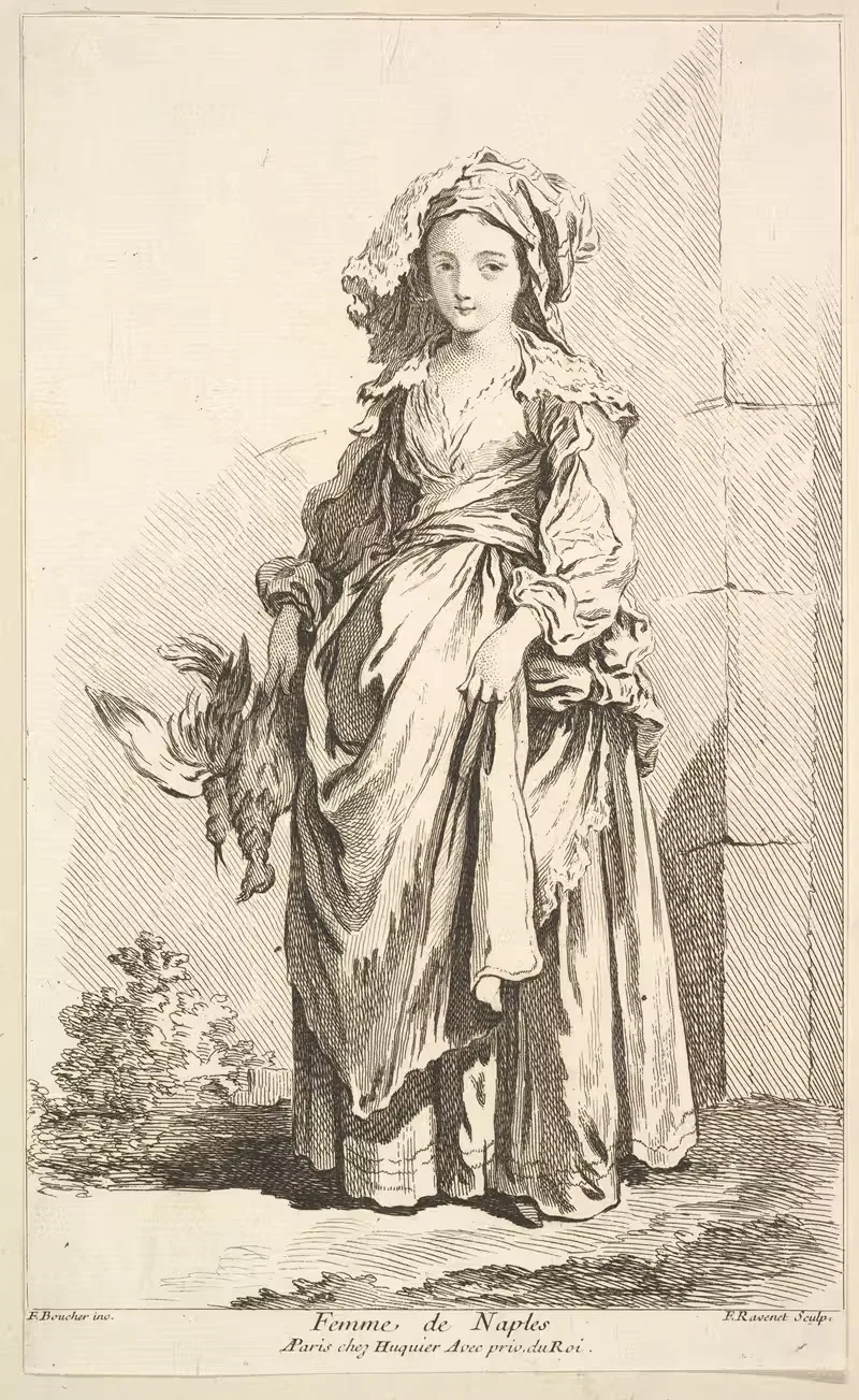 Femme de Naples, plate 2 — François Boucher