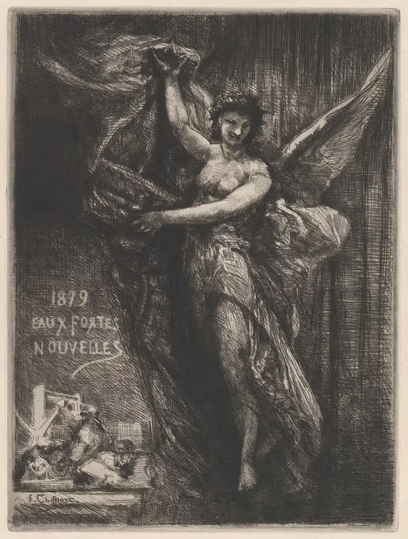 Обложка для 'Eaux Fortes Nouvelles' by Франсуа-Николя Шиффлар, 1879 — digital art print download