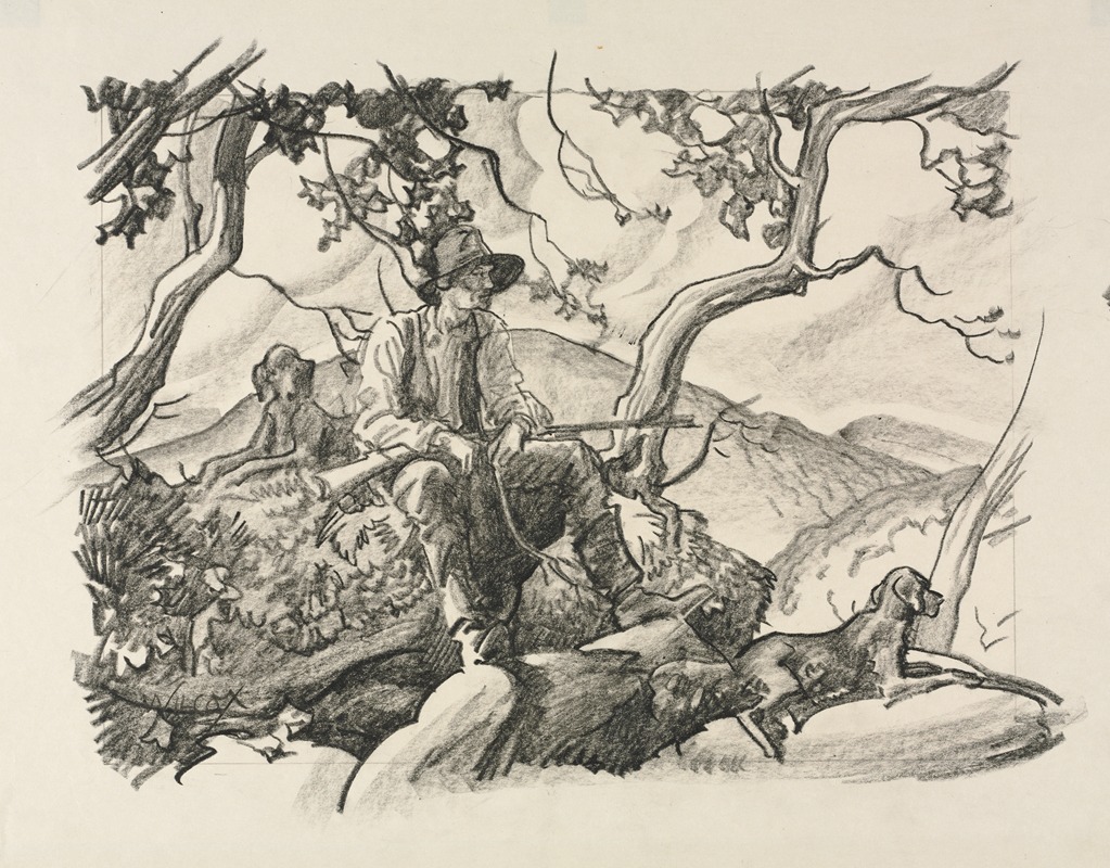 Вершина горы by Фрэнк Уилкокс, c. 1928 — digital art print download