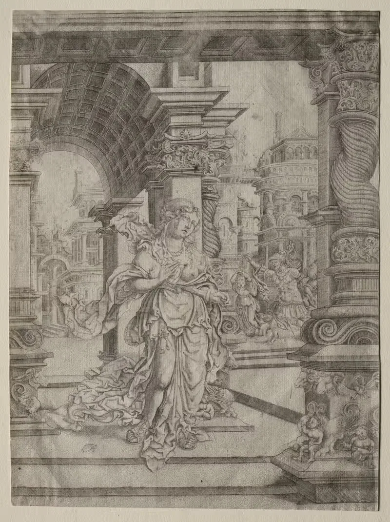 Death of Lucretia — Frans Crabbe van Esplegem