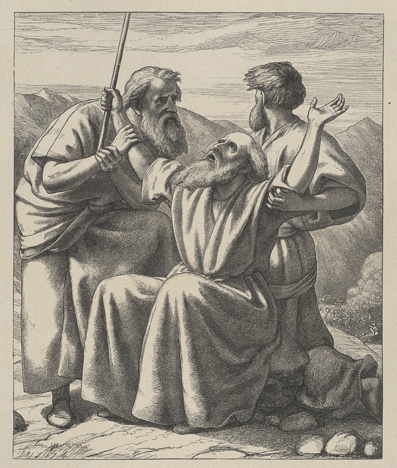 Moses' Hands Held Up by Фредерик Ричард Пикерсгилл — digital art print download
