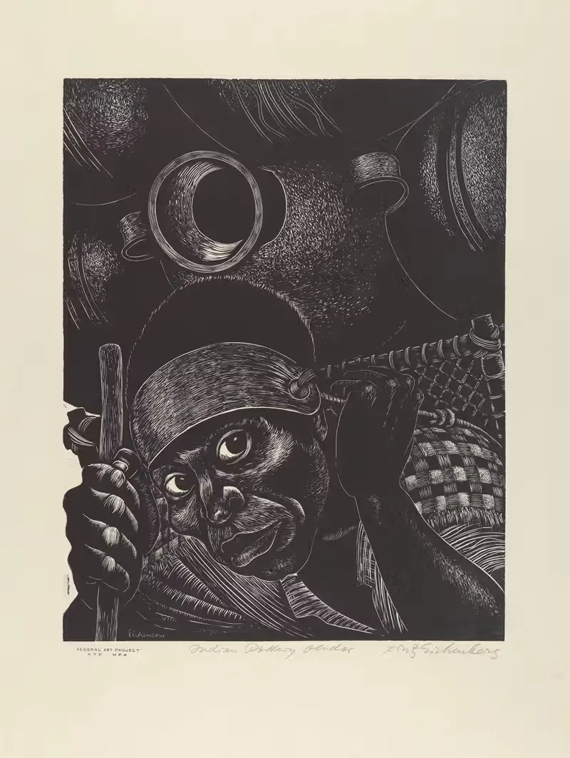 Индийский продавец керамики by Фриц Айхенберг — digital art print download