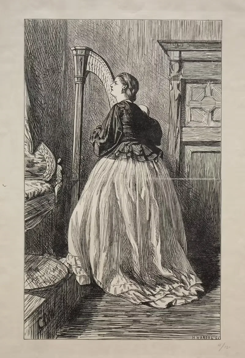 О, пой снова эту простую песню by Джордж Дю Мориэ, 1862 — digital art print download