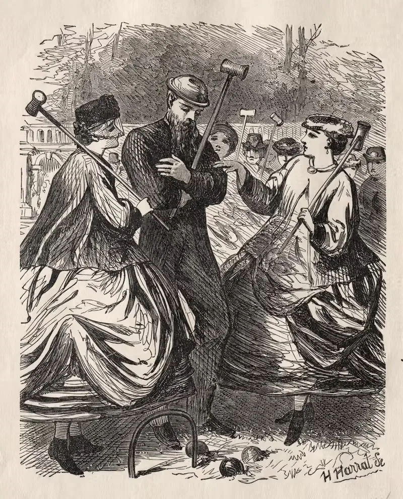 Наша крокетная вечеринка by Джордж Дю Мориэ, 1864 — digital art print download