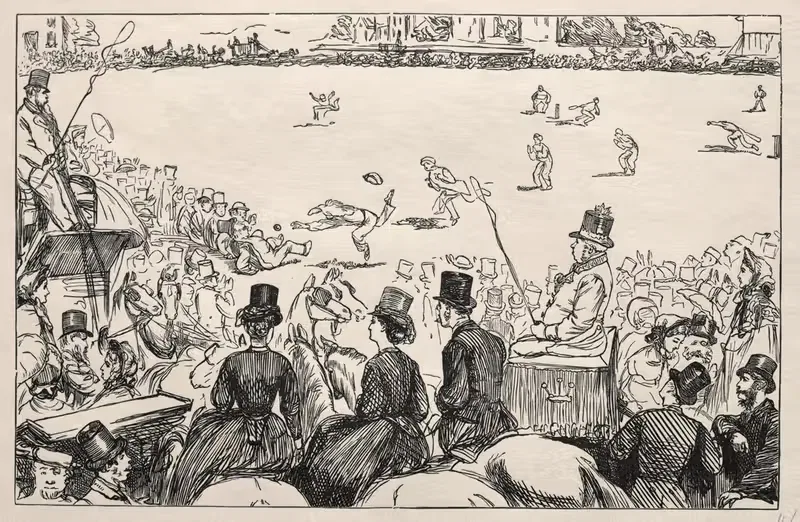 Университетский крикетный матч на Лорде by Джордж Дю Мориэ, 1862 — digital art print download