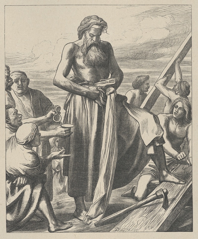 Noah Building the Ark by Джордж Фредерик Уоттс, 1881 — digital art print download
