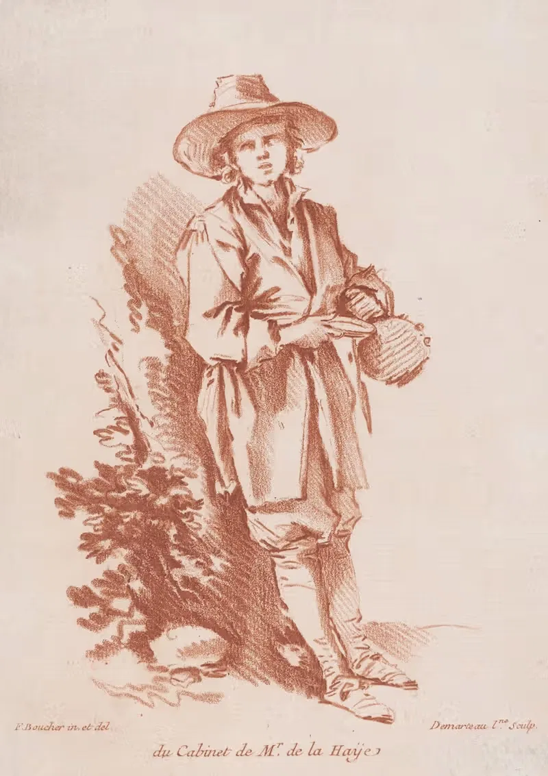 Petit paysan au tambourin — Gilles Demarteau the Elder
