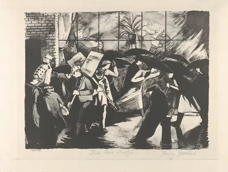 Трехполосное движение by Гарри Готлиб, 1937 — digital art print download