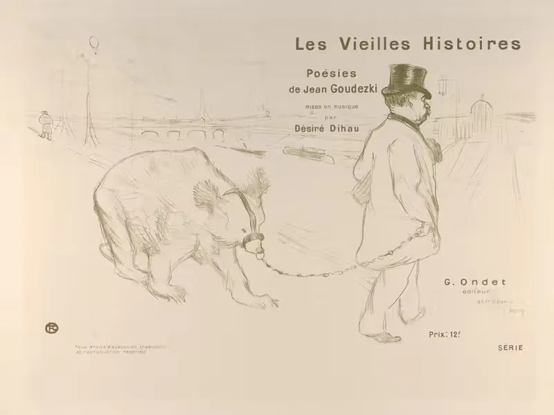 Cover Design for 'Les Vieilles Histoires' — Henri de Toulouse-Lautrec