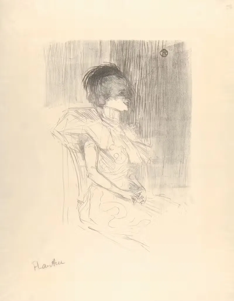 Марсель Лендер сидит by Анри де Тулуз-Лотрек, 1895 — digital art print download