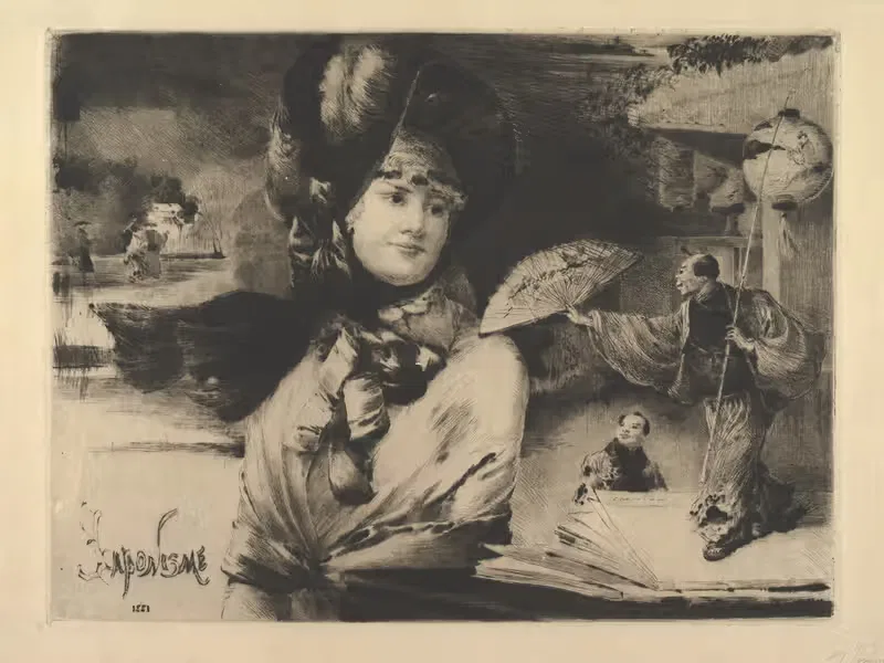 Японизм by Анри Сомм, 1881 — digital art print download
