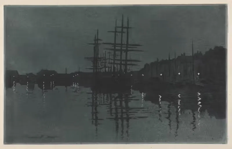 Эффект Луны в Дьеппе by Анри-Шарль Герар, c. 1885 — digital art print download