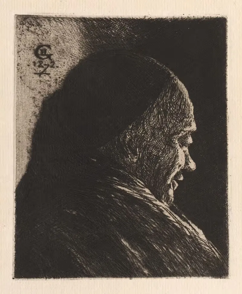 Head of an Old Man — Henri-Charles Guérard
