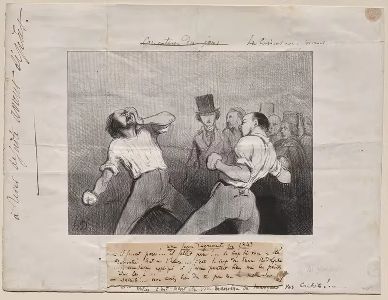 Урок понимания в 1843 году by Оноре Дома, 1843 — digital art print download