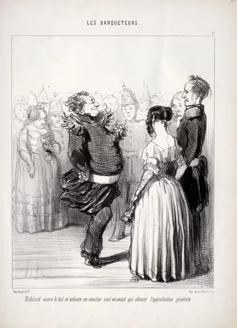 Рифолар открывает бал... by Оноре Дома, 1848 — digital art print download