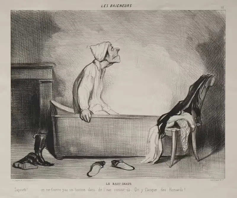 Горячая ванна by Оноре Дома, 1839 — digital art print download