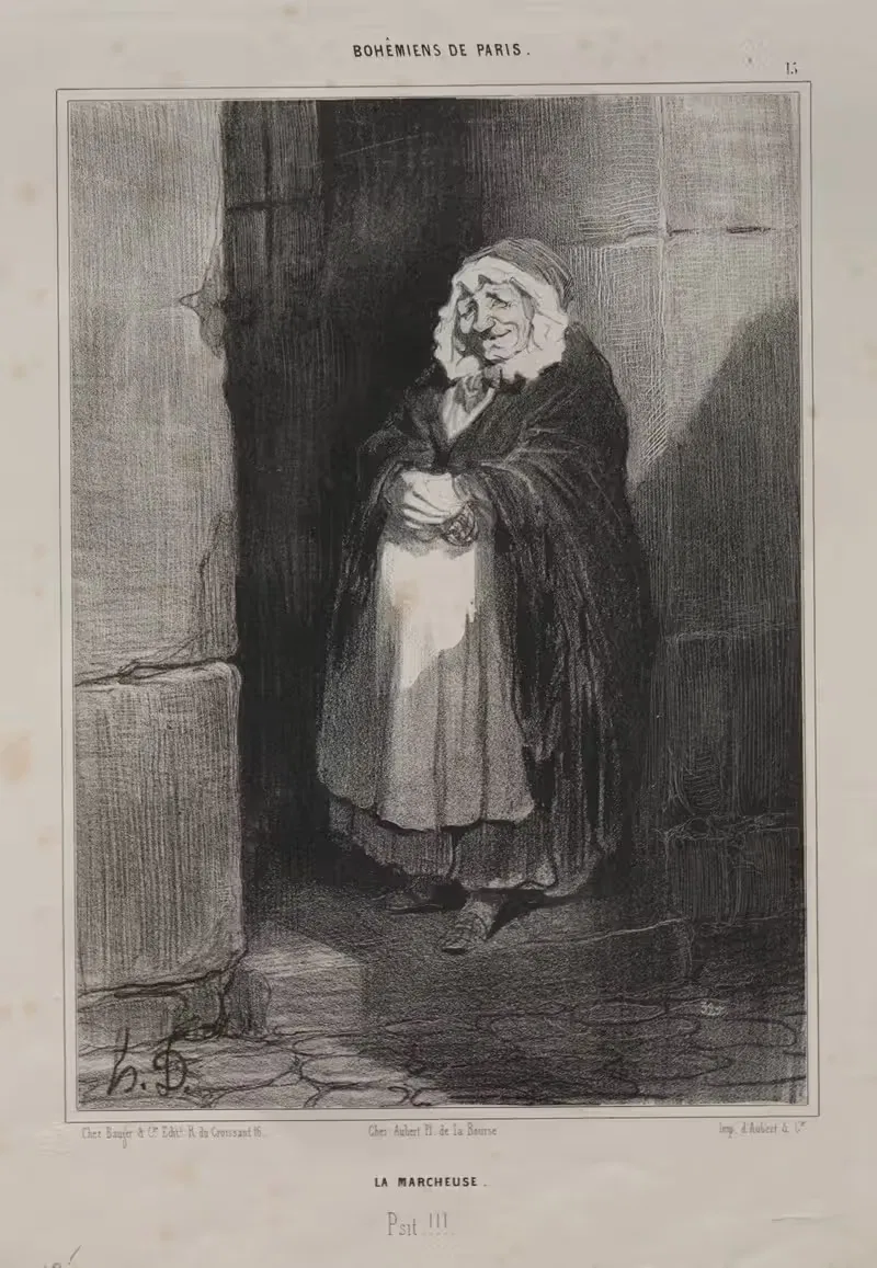 Пешеход by Оноре Дома, 1841 — digital art print download